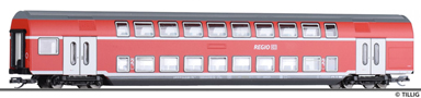 [Osobní vozy] → [Patrové] → [4-osé] → 16806: osobní patrový vůz červený-šedý 2. tř.