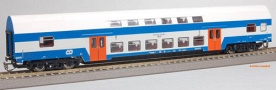 [Osobní vozy] → [Patrové] → [DBm] → 41262: patrový vůz modrý-bílý s oranžovými dveřmi