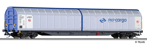 [Nákladní vozy] → [Kryté] → [4-osé s posuvnými bočnicemi Habbis] → 01432: krytý nákladní vůz modrý se stříbrnými posuvnými bočnicemi