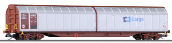 [Nákladní vozy] → [Kryté] → [4-osé s posuvnými bočnicemi Habbis] → 01431: krytý nákladní vůz červenohnědý se stříbrnými posuvnými bočnicemi