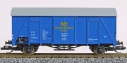 [Nákladní vozy] → [Kryté] → [2-osé Ztr (Glm)] → 3032.3: krytý nákladní vůz modrý s šedou střechou „Československá pošta - Praha”
