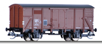 [Nákladní vozy] → [Kryté] → [2-osé s nízkou střechou] → 01652: krytý nákladní vůz červenohnědý s černou střechou