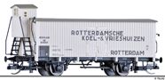 [Nákladní vozy] → [Kryté] → [2-osé s nízkou střechou] → 17394: chladicí vůz bílý s šedou střechou „Rotterdamsche Koel- & Vrieshuizen“