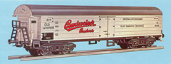 [Nákladní vozy] → [Kryté] → [4-osé chladicí] → 15311: nákladní chladící vůz bílý s šedou střechou „Budweiser“