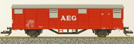 [Nákladní vozy] → [Kryté] → [2-osé Gbs] → 14159: červený s šedou střechou ″AEG″