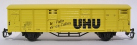 [Nákladní vozy] → [Kryté] → [2-osé Gbs] → TG-1003: žlutý ″UHU - Im Falle eines Falles″
