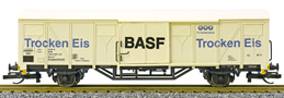 [Nákladní vozy] → [Kryté] → [2-osé Gbs] → 17157 E: krytý nákladní vůz bílý „BASF Trocken Eis“