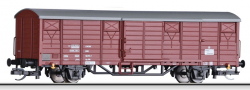 [Nákladní vozy] → [Kryté] → [2-osé Gbs] → 01005 E: krytý nákladní vůz červenohnědý s šedou střechou