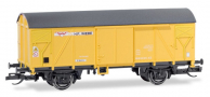 [Nákladní vozy] → [Kryté] → [2-osé Gs] → 464: krytý nákladní vůz žlutý se stříbrnou střechou „H.F. Wiebe“
