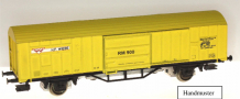 [Nákladní vozy] → [Kryté] → [2-osé ostatní] → 257: krytý nákladní vůz žlutý „Wiebe”