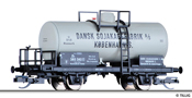 [Nákladní vozy] → [Cisternové] → [2-osé R (JATT)] → 95845: stříbrná s černým rámem a pojezdem „Dansk Sojakagefabrik“