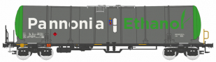 [Nkladn vozy] → [Cisternov] → [4-os s lvkou Zacns, Zacens] → 96200014: kotlov vz ed-zelen s logem „Pannonia Ethanol“