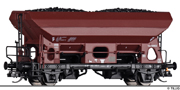 [Nákladní vozy] → [Samovýsypné] → [2-osé Fcs/Tds] → 17529: samovýsypný vůz červenohnědý s nákladem uhlí