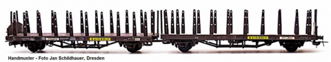 [Nákladní vozy] → [Nízkostěnné] → [Ostatní] → NW52200: dvojdílný plošinový nákladní vůz červenohnědý „Railship“