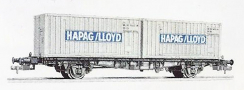 [Nkladn vozy] → [Nzkostnn] → [2-os kontejnerov Lgs 579] → 7302: ploinov vz s nkladem 2x 20′ kontejner „Hapag-Lloyd“