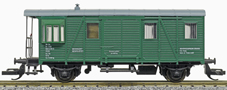 [Nákladní vozy] → [Speciální] → [2-osé služební Ds] → 2191.1: služební vůz zelený s šedou střechou „Praha Libeň”