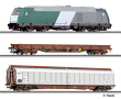 [Soupravy] → [S lokomotivou] → 01429: set dieselové lokomotivy „TRAXX“ 076 a dvou nákladních vozů