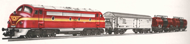 [Soupravy] → [S lokomotivou] → 1621: set dieselové lokomotivy M 61 a tří nákladních vozů
