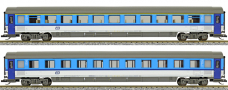 [Soupravy] → [Osobní] → 01659-1: set dvou rychlíkových vozů v barevném schematu „Najbrt“