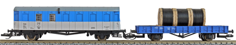 [Soupravy] → [Nákladní] → : set dvou nákladních vozů „Elektrizace železnic“