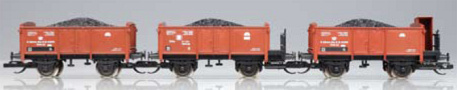 [Soupravy] → [Nákladní] → 65193: set tří otevřených vozů s nákladem uhlí