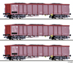 [Soupravy] → [Nákladní] → 01771: set tří nákladních otevřených vozů s nákladem antracitu