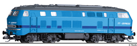 [Program ″Start″] → [Lokomotivy] → 04709: dieselová lokomotiva v odstínech modré s šedou střechou „TT-Express“