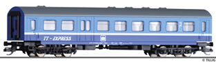 [Program ″Start″] → [Osobní vozy] → 13608: osobní vůz v odstínech modré s šedou střechou 2. tř. a zavazadlovým oddílem „TT-Express“