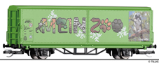 [Program „Start“] → [Nkladn vozy] → 14853: kryt nkladn vz s posuvnmi stnami a s reklamnm potiskem „Mein Zoo”