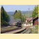 Sp1800 mimořádně vedený parní lokomotivou 433.002 přijíždí v 10.21 (+24min) do Horní Lipové