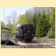 Parní lokomotiva 433.002 na točně ve stanici Lipová Lázně