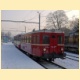 V 8:30 je souprava zvláštního vlaku připravena k odjezdu ze Šumperka. Teplota v tuto dobu klesá pod -15°C.