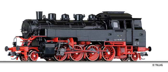 [Lokomotivy] → [Parní] → [BR 86] → 02181: černá s červeným pojezdem