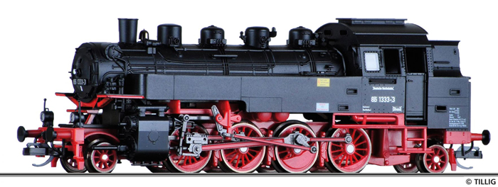 [Lokomotivy] → [Parní] → [BR 86] → 02250: parní lokomotiva černá s červeným pojezdem