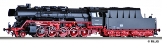 [Lokomotivy] → [Parní] → [BR 50] → 04290: parní lokomotiva černá s kouřovými plechy, červený pojezd