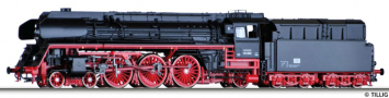 [Lokomotivy] → [Parní] → [BR 01] → 501974: parní lokomotiva černá s červeným pojezdem a kouřovými plechy
