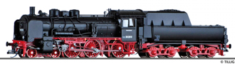 [Lokomotivy] → [Parní] → [BR 38] → 501898: parní lokomotiva černá s červeným pojezdem, kouřové plechy
