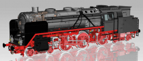 [Lokomotivy] → [Parní] → [BR 62] → 47140: parní lokomotiva černá s červeným pojezdem a kouřovými plechy