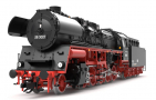 [Lokomotivy] → [Parní] → [BR 58] → 120105: parní lokomotiva černá s červeným pojezdem a s kouřovými plechy, T34-Tender
