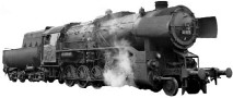 [Lokomotivy] → [Parní] → [BR 42] → 124202: černá s kouřovými plechy a s červeným pojezdem
