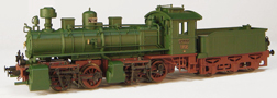 [Lokomotivy] → [Parní] → [BR 55] → : parní lokomotiva tmavě zelená s červeným pojezdem