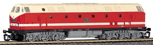[Lokomotivy] → [Motorové] → [BR 119] → 02551: dieselová lokomotiva červená-krémová  s černým rámem a šedými podvozky