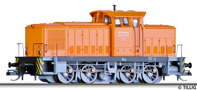 [Lokomotivy] → [Motorové] → [V 60] → 501361: dieselová lokomotiva oranžová s černým rámem a šedým pojezdem