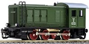 [Lokomotivy] → [Motorové] → [V 36] → 02601: dieselová lokomotiva zelená s černým rámem, červená kola „Leuna Werke“