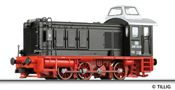 [Lokomotivy] → [Motorové] → [V 36] → 04634: dieselová lokomotiva černá s šedou střechou a nádstavbou, červený rám a pojezd