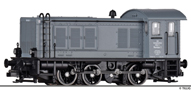 [Lokomotivy] → [Motorové] → [V 36] → 502407: dieselová vlečková lokomotiva šedá, černý rám a pojezd „Eisenwerke West“