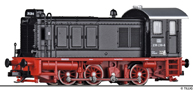 [Lokomotivy] → [Motorové] → [V 36] → 04646: dieselová lokomotiva černá s šedou střechou, červený rám a pojezd