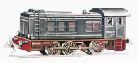 [Lokomotivy] → [Motorové] → [V 36] → 545/753/2: dieselová lokomotiva šedá s červeným rámem a pojezdem