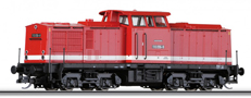 [Lokomotivy] → [Motorové] → [V 100] → 01425: červená s krémovým pruhem, černý rám a podvozky