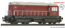 [Lokomotivy] → [Motorové] → [BR 107] → 5070: dieselová lokomotiva červená-slonová kost s černým rámem a pojezdem